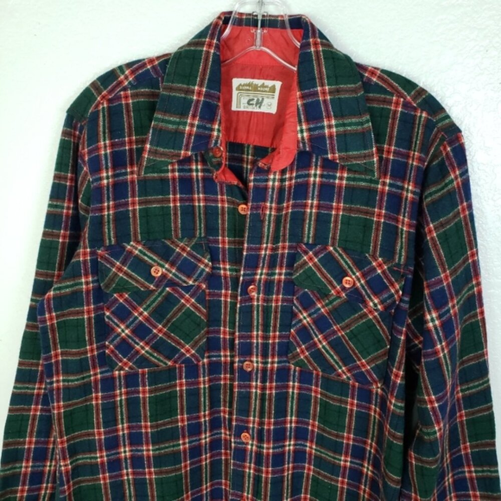 Vintage BRIGGS Sierra Madre Wool Blend Plaid Shirt Shacket Korea size M - Picture 2 of 14